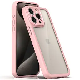 TPU чохол Transparent + Colour 1,5mm для Apple iPhone 13 Pro Max (6.7) Pink