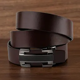 Ремінь чоловічий з пряжкою куточки 20261 Vintage коричневий 105-120 см