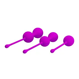 Вагінальні кульки Pretty Love Kegel Balls Set Pink, 3 шт. - мініатюра 4