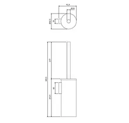 Йоршик для унітазу Omnires Modern Project brushed brass MP60621BSB, Золотий - мініатюра 2