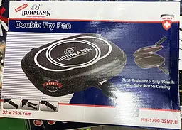 Сковорода гриль BOHMANN BH-1700-32MRB двухсторонняя 32 см с мраморным покрытием - мініатюра 5