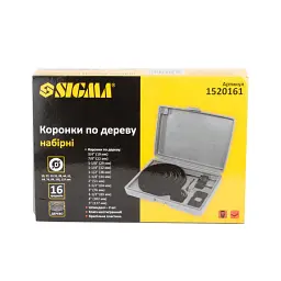 Коронка Sigma по дереву набірна Ø19, 22, 29, 32, 38, 44, 51, 64, 76, 89, 102, 127 мм (1520161) - мініатюра 7