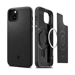 Чехол Spigen Mag Armor MagSafe для iPhone 15 Plus Matte Black (ACS06671) + защитное стекло - мініатюра 8