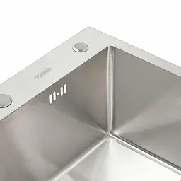 Кухонна мийка Platinum Handmade 58x43 нержавійка (сифон круглий 3.0/0.8) - мініатюра 3