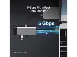 Мультипортовий адаптер TP-LINK UH7021C Grey - мініатюра 9