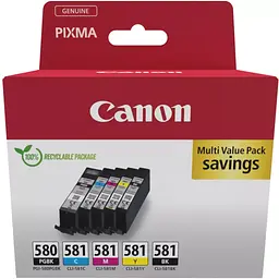 Картридж Canon PGI-580/CLI-581 BK,PBK,C,M,Y Multipack (2078C007) - мініатюра 2