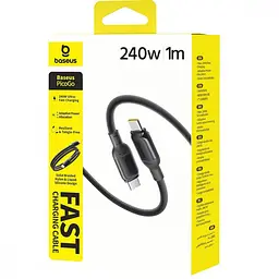 Кабель Baseus PicoGo Type-C to Type-C 240W (1m) black (E0423300) - мініатюра 2