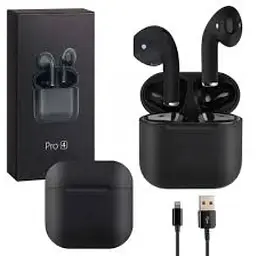 Бездротові навушники Grand TWS Pro 4 Bluetooth чорні + кабель USB - Lightning 726434182323 - мініатюра 3