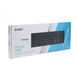 Клавіатура A4Tech FX60 USB Grey White backlit - мініатюра 7
