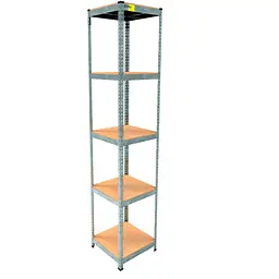 Металевий стелаж Emby Light Series (розмір 2400х450x450мм) 5 полиць ДСП до 100кг Оцинкований