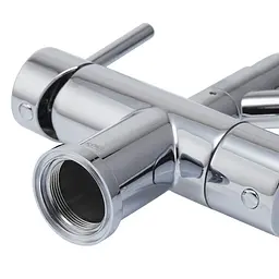 Змішувач для кухні на дві води з гнучким виливом Koer KB-72006-01 KR3379 Хром - мініатюра 7