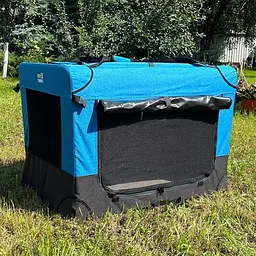 М'яка клітка-переноска для собак Pet Travel II Blue-black