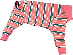 Піжама/попона для собак MIAODODO D15 Pink Stripes, M - мініатюра 3