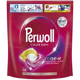 Капсулы для деликатной стирки Perwoll Renew для цветных вещей 46 шт.