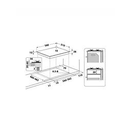 Варильна поверхня газова Whirlpool TKRL 661 IX - мініатюра 3