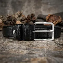 Чоловічий брючний ремінь Tony Perotti з натуральної шкіри 572/35 NERO (90355) Чорний - мініатюра 4