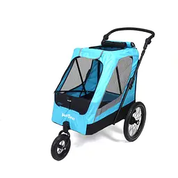 Коляска для домашніх тварин до 35 кг Bestopet Люпосанчик BS-RL-02 Light Blue зі знімним столиком для грумінгу - мініатюра 2