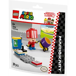 Конструктор LEGO Super Mario Mario Kart Toad (Pit Crew) 39 деталей (30702) - мініатюра 3