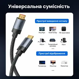 Кабель HDMI Vention ALVHH 2.2 16K 60 Гц 2 м сірий (ALVHH) - мініатюра 11