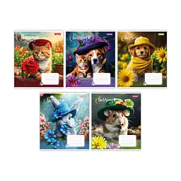 Зошит 1 вересня Charming companions А5 12 аркушів лінія (767218), в асортименті