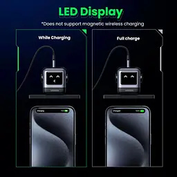 Зарядний пристрій 3xUSB 65W (2xUSB-C+USB-A) Gan Robot tech Fast Charger Сірий CD361 Ugreen (25685B) - мініатюра 4