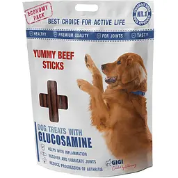 Ласощі GiGi «Апетитні палички з яловичини»/Yummy Beef Sticks 340 г