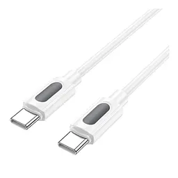 Кабель синхронізації Borofone BX114 Silicone Type-C to Type-C 60W/3A 1 м White (35940_3605849) - мініатюра 3