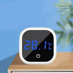 Цифровий термометр для акваріума 43×43 мм самоклеючий з LCD дисплеєм білий (SKU-165) - мініатюра 6