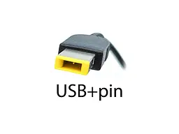 Блок живлення для Lenovo K2450, X250, X230S, T431S, X240S (20V 2.25A 45W (USB+pin)) - мініатюра 2