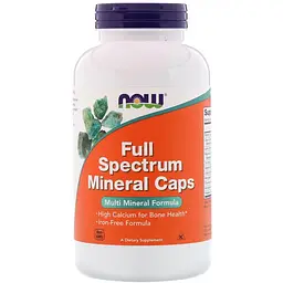 Вітаміни та мінерали NOW Full Spectrum Mineral, 240 капсул