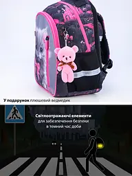Ортопедичний рюкзак 3 в 1 з пеналом та мішком для дівчинки School Standard 375 гр 17 літрів Рожевий - мініатюра 9