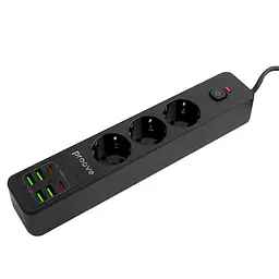 Мережевий фільтр Proove Power Socket P-03 (3 х розетки 4 х USB 2 х Type-C) 2 м - мініатюра 3