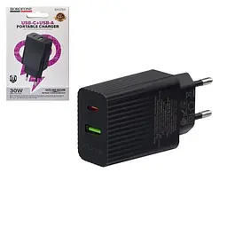 Мережевий зарядний пристрій BOROFONE BAS76A PD30W+QC3.0 Black