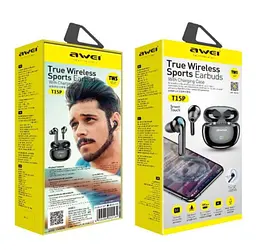 Навушники Bluetooth Awei T15P TWS IPX5 | BT5.1, 45/390mAh, 7Hours | black - мініатюра 5