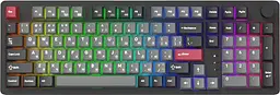 Клавіатура бездротова GamePro Asgard Drakkar Keychron Super Red Switch Black (MK305BK) - мініатюра 5