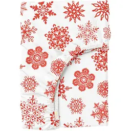 Простирадло Cosas на резинці 100х200 snowflakes cs1, винний (SnowflakesRedWhite_100x200x20)