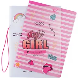 Зошит Yes Style Girl Pink А4 у пластиковій папці 48 аркушів у клітинку (764429) - мініатюра 2