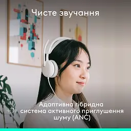 Навушники Logitech Zone Wired 2 USB White (981-001621) - мініатюра 2