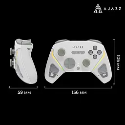Бездротовий геймпад Ajazz GP100 RGB білий (GP100-W) - мініатюра 14