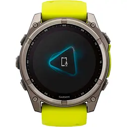 Смарт-годинник Garmin Fenix 8 Solar Sapphire 47mm Titanium with Amp Yellow/Graphite Silicone Band (010-02906-21) [116855] - мініатюра 8