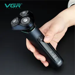 Акумуляторна електробритва VGR V-310 для вологого та сухого гоління з трьома головками IPX7 - мініатюра 3