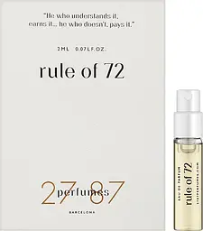 Оригінал Мініатюра 27 87 Perfumes Rule 72 2 мл Парфумована вода - мініатюра 1