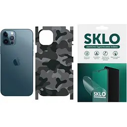 Захисна плівка SKLO Back (тил+грани) Camo для Apple iPhone 13 mini (5.4) Сірий / Army Gray