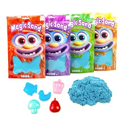 Кінетичний пісок Strateg Magic sand блакитний 1 кг (39404-3) - мініатюра 3