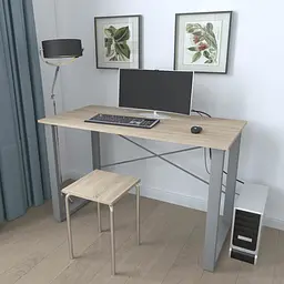 Письмовий стіл Ferrum-decor Драйв 750x1200x700 Сірий метал ДСП Дуб Сонома 16 мм (FRD-103181) - мініатюра 2