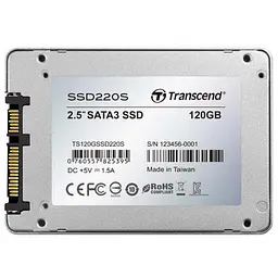 Накопичувач SSD Transcend Sata 2.5" 120Gb SSD220 128 (TS120GSSD220S) - мініатюра 2