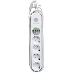 Сетевой фильтр LDNIO SE4432 удлинитель 4 розетки 4 USB 2 м белый