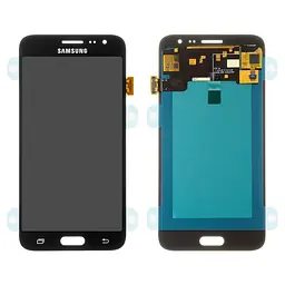 Дисплей для Samsung J320 Galaxy J3 (2016), чорний, без рамки, High, (OLED)