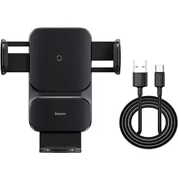 Тримач Baseus Wisdom Auto Alignment Wireless Charger (Air Outlet base) 15W - CGZX000001 - мініатюра 9
