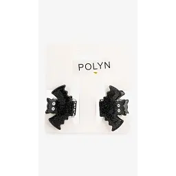 Заколка-краб для дівчинки Polin 3693-12 2 шт Чорний